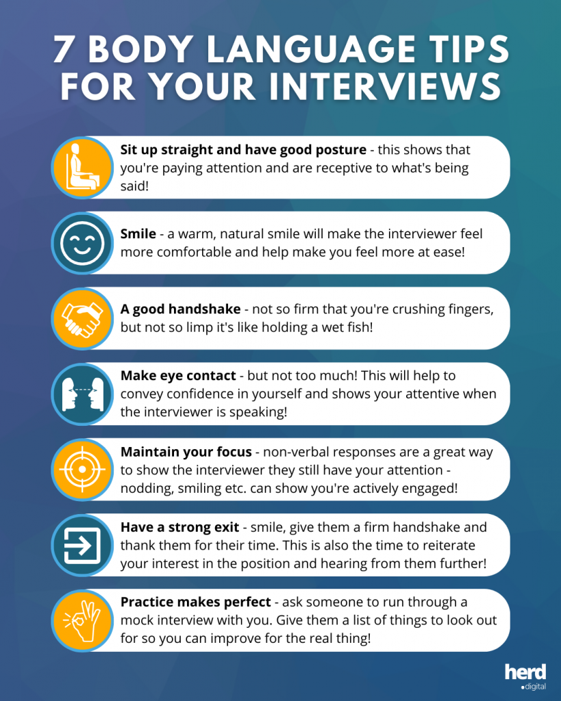 interview body language tips 